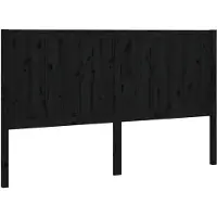 vidaXL Tête de lit noire 205,5x4x100 cm pin massif