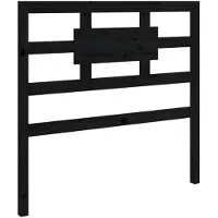 vidaXL Tête de lit noire 80,5x4x100 cm pin massif