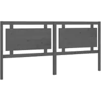 vidaXL Tête de lit Gris 205,5x4x100 cm Pin massif