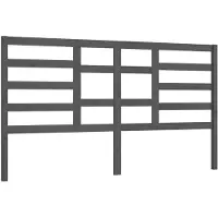 vidaXL Tête de lit Gris 186x4x104 cm Pin massif