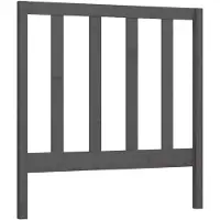 vidaXL Tête de lit Gris 81x4x100 cm Pin massif