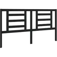vidaXL Tête de lit Noir 166x4x100 cm Bois de pin massif