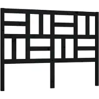vidaXL Tête de lit noire 126x4x104 cm pin massif