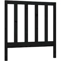 vidaXL Tête de lit noir 96x4x100 cm pin massif