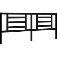 vidaXL Tête de lit noir 206x4x100 cm pin massif