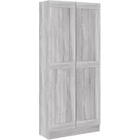 vidaXL Armoire de salle de bain Gris Sonoma 82,5x30,5x185,5 cm Bois composite