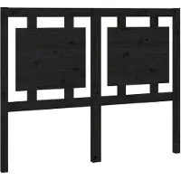 vidaXL Tête de lit noire 125,5x4x100 cm pin massif