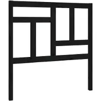 vidaXL Tête de lit noire 95,5x4x100 cm pin massif