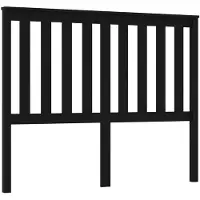 vidaXL Tête de lit noir 146x6x101 cm pin massif