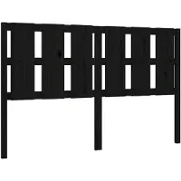 vidaXL Tête de lit noire 155,5x4x100 cm Pin massif