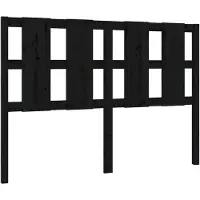 vidaXL Tête de lit noire 125,5x4x100 cm pin massif