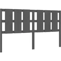 vidaXL Tête de lit Gris 185,5x4x100 cm Pin massif