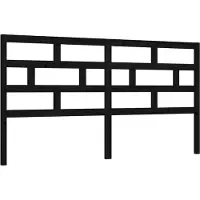 vidaXL Tête de lit noir 206x4x100 cm pin massif
