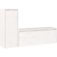 vidaXL Armoires TV 2 pcs. Blanc Pin massif