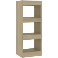 vidaXL Bibliothèque/séparateur de pièce chêne sonoma bois d'ingénierie