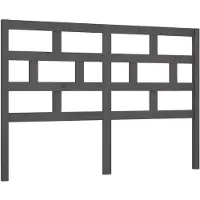vidaXL Tête de lit Gris 141x4x100 cm Bois massif de pin