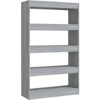 vidaXL Bibliothèque/Séparateur de pièce Sonoma gris Bois d'ingénierie