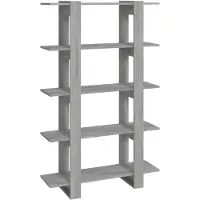 vidaXL Bibliothèque/Séparateur de pièce Sonoma gris 100x30x160 cm