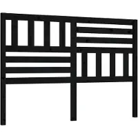 vidaXL Tête de lit Noir 126x4x100 cm Bois massif de pin