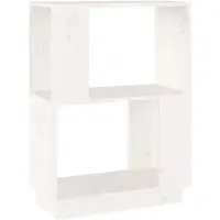 vidaXL Bibliothèque/Séparateur de pièce Blanc 51x25x70 cm Pin solide