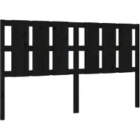 vidaXL Tête de lit noire 165,5x4x100 cm pin massif