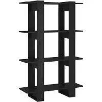 vidaXL Bibliothèque/Séparateur de pièce Noir 80x30x123,5 cm