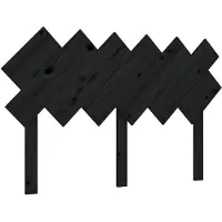 vidaXL Tête de lit noire 132x3x81 cm pin massif