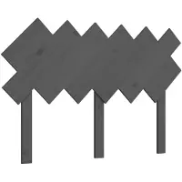 vidaXL Tête de lit Gris 122,5x3x80,5 cm Pin massif