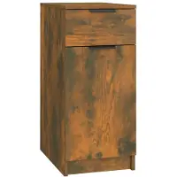 vidaXL Armoire de bureau Chêne fumé 33,5x50x75 cm Bois d'ingénierie