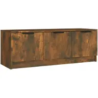 vidaXL Armoire TV chêne fumé 102x35x36,5 cm Bois composite