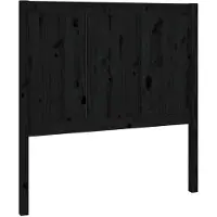 vidaXL Tête de lit noire 95,5x4x100 cm pin massif