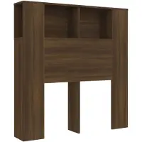 vidaXL Tête de lit avec étagères, aspect chêne brun 100x18,5x102,5 cm