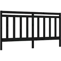 vidaXL Tête de lit noir 206x4x100 cm pin massif