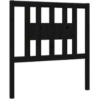 vidaXL Tête de lit noir 81x4x100 cm pin massif