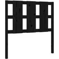 vidaXL Tête de lit noire 105,5x4x100 cm pin massif