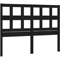 vidaXL Tête de lit noir 145,5x4x100 cm pin massif