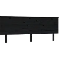 vidaXL Tête de lit noire 204x6x82,5 cm pin massif