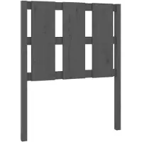 vidaXL Tête de lit Gris 80,5x4x100 cm Pin massif