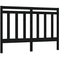 vidaXL Tête de lit noir 166x4x100 cm pin massif
