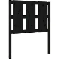 vidaXL Tête de lit noire 80,5x4x100 cm pin massif