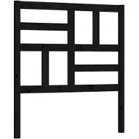 vidaXL Tête de lit noire 81x4x104 cm pin massif