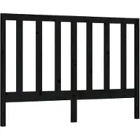 vidaXL Tête de lit noir 146x4x100 cm pin massif