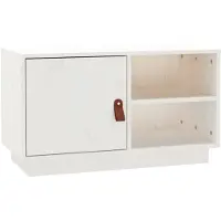 vidaXL Armoire TV Blanc 70x34x40 cm Pin massif