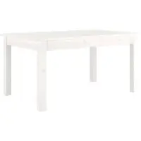 vidaXL Table basse blanche 80x50x40 cm pin massif