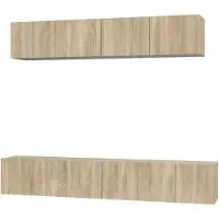 vidaXL Ensemble d'armoires TV 5 pièces en bois composite chêne Sonoma