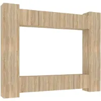 vidaXL Ensemble d'armoires TV 8 pièces en bois composite chêne Sonoma