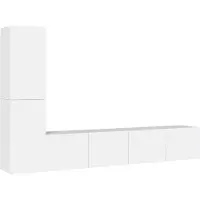 vidaXL Ensemble de 4 armoires TV blanc en bois composite