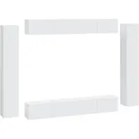 vidaXL Ensemble de 8 meubles TV blanc en bois composite