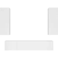 vidaXL Ensemble de 4 armoires TV blanc en bois composite