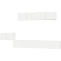vidaXL Ensemble de 5 meubles TV blanc en bois composite